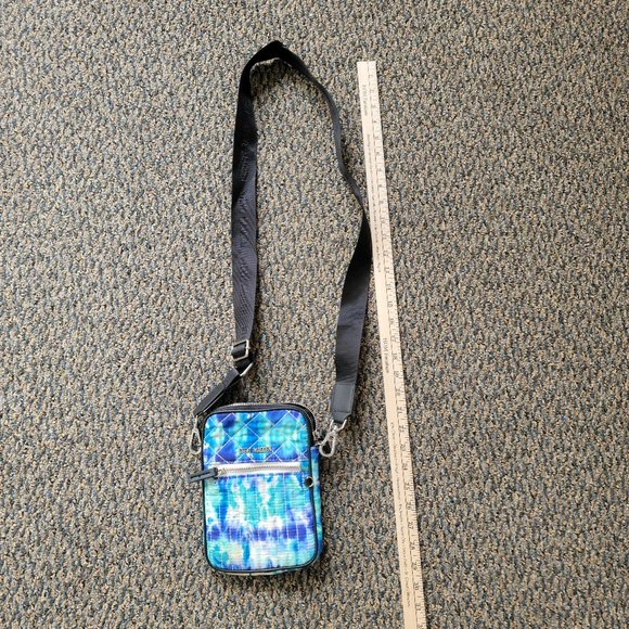 NWOT Steven Madden Crossbody Blue Green White Tie Dye Ombre Phone Bag - Picture 7 of 8